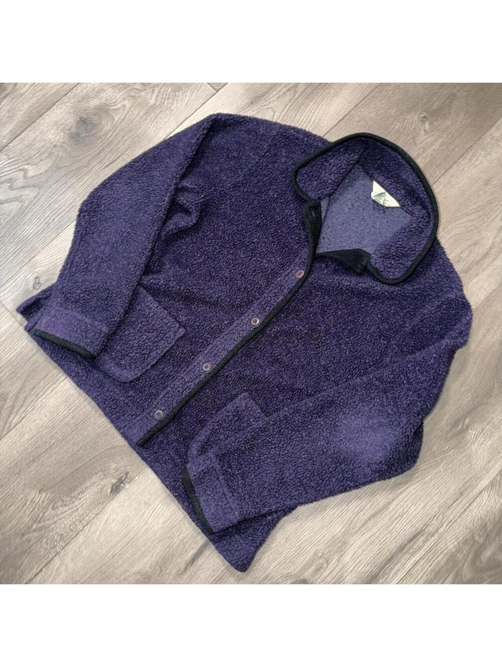 90s L.L. Bean Deep Pile Purple Fleece Jacket